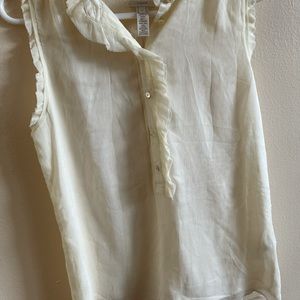 J.CREW BLOUSE 100% silk ivory